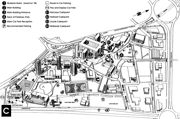 Map of Aston University's Campus